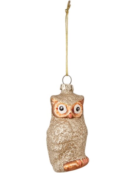 Glitter Owl 4x8 cm as a pendant