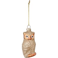 Glitter Owl 4x8 cm as a pendant