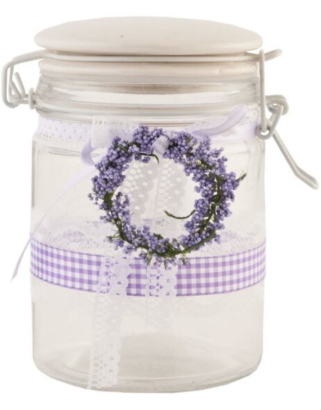 French decorative glass with lavender &Oslash; 9x15 cm