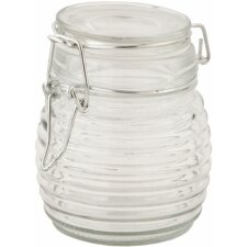 Vaso di vetro Ø 7x9 cm con tappo oscillante