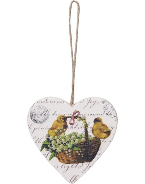 Heart hanger with basket 7x7 cm