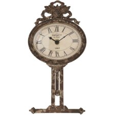 antique clock with rose vines 13x6x24 cm