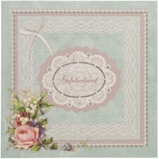 tarjeta de felicitación nostalgic rose dutch 13,5x13,5 cm
