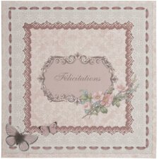 antique greeting card French 13,5x13,5 cm