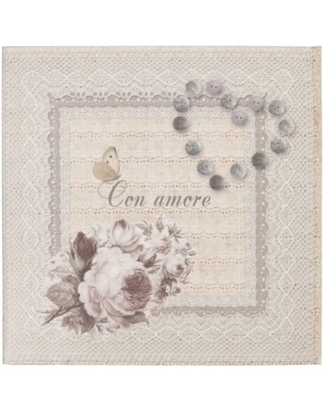 Card Con amore nostalgic 13,5x13,5 cm
