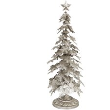 Albero di Natale decorativo Ø 15x44 cm argento
