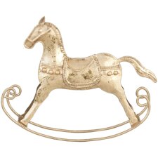 Koń na biegunach Deco 16x4x13 cm złoty