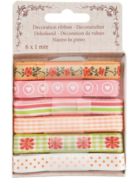 cheerful colorful decorative ribbons 6-pack