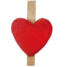 Mini klipsy HEART 1,5 cm 12 sztuk