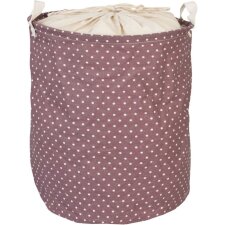 white dotted laundry bag violet  Ø 35x45 cm