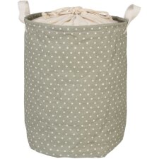 green laundry bag white polka dots  Ø 30x40 cm
