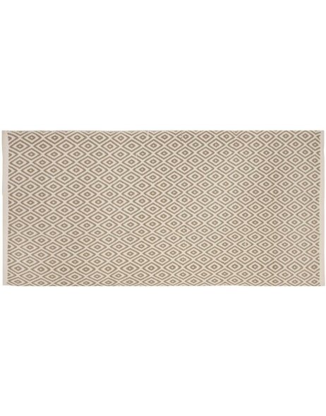 Carpet light brown square pattern 120x60 cm