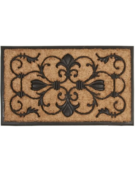 Doormat ornaments 75x45 cm brown