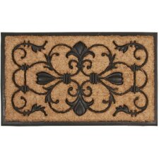 Doormat ornaments 75x45 cm brown