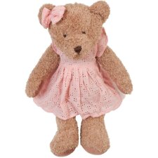 Teddybeer roze jurk 43 cm