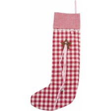 Dekoanhänger Socke weihnachtlich rot 24x48 cm