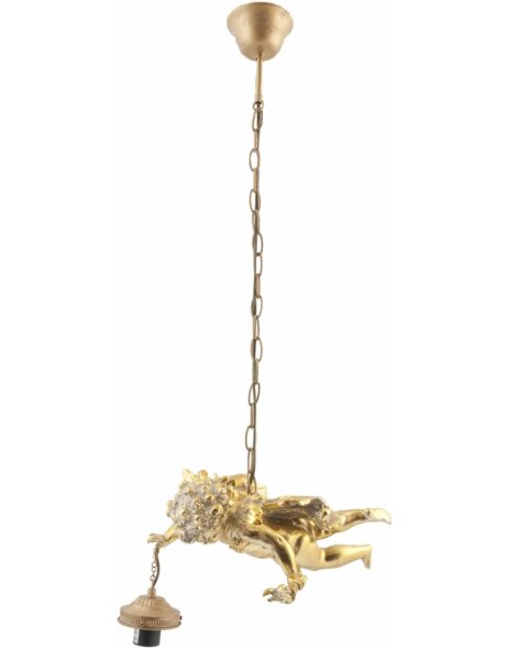 romantic hanging lamp angel gold