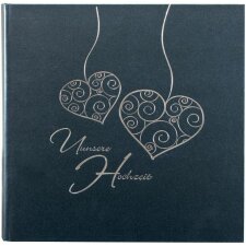 Wedding album Two Hearts blue