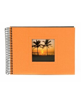 Goldbuch Álbum de espiral Color naranja 25x17 cm 40 páginas negras