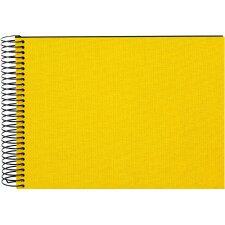 Spiraalalbum Bella Vista geel 25x17 cm zwarte paginas