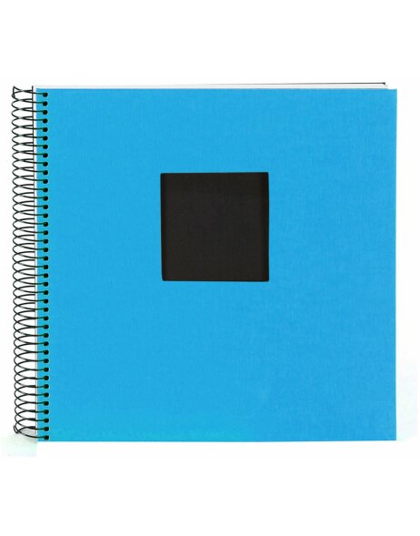 Goldbuch album &agrave; spirales Bella Vista turquoise 28x28 cm 40 pages noires