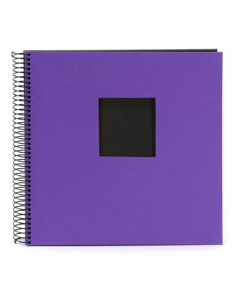 Goldbuch album &agrave; spirales Bella Vista violet 28x28 cm 40 pages noires