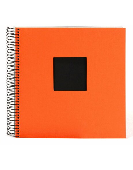 Goldbuch album &agrave; spirales Bella Vista orange 28x28 cm 40 pages noires