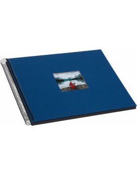 Spiraal Album Bella Vista blauw 35x30 cm zwarte paginas