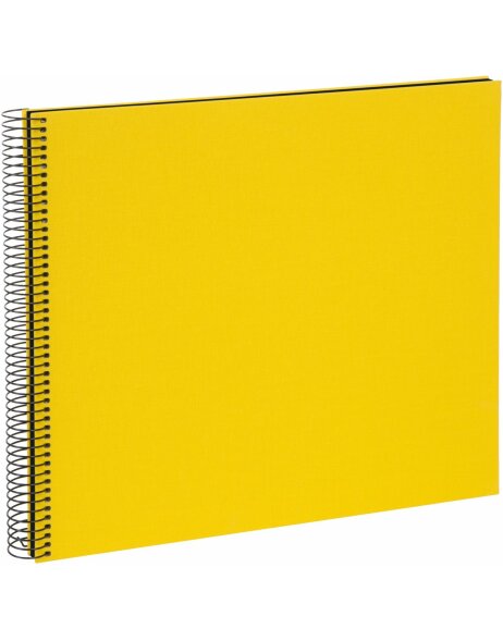 Goldbuch album &agrave; spirales Bella Vista jaune 35x30 cm 40 pages noires
