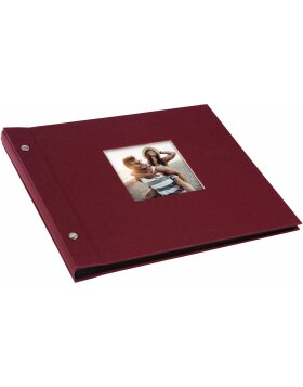 Album śrubowy Bella Vista bordeaux 30x25 cm czarny karton do zdjęć