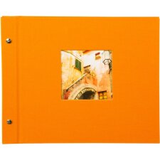 Goldbuch álbum con tapa de rosca Bella Vista naranja 30x25 cm 40 páginas negras