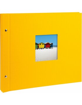 Schroefalbum Bella Vista geel 39x31 cm witte paginas