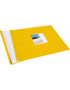 Schroefalbum Bella Vista geel 39x31 cm witte paginas