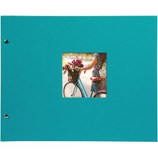 screw bound album Bella Vista turquoise 39x31 cm white sides