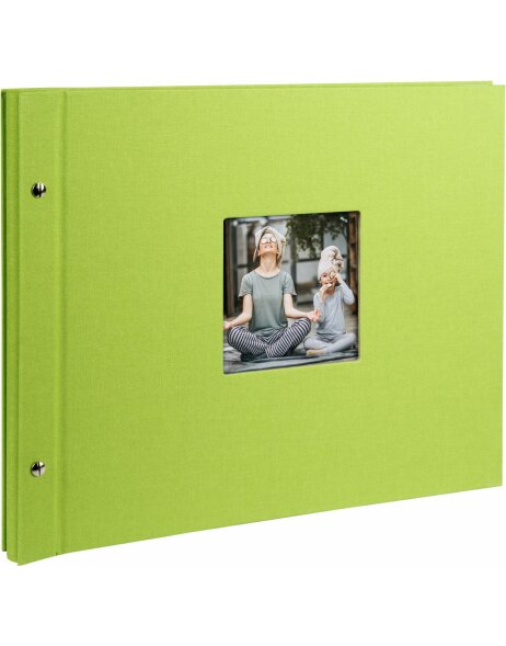 Schroefalbum Bella Vista groen 39x31 cm witte paginas