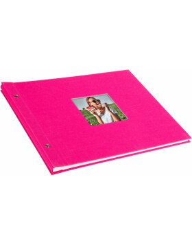 screw bound album Bella Vista pink 39x31 cm white sides