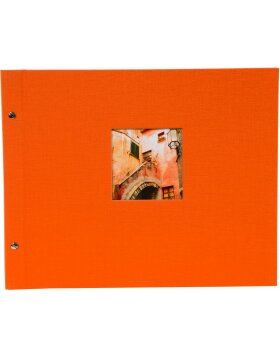 screw bound album Bella Vista orange 39x31 cm white sides