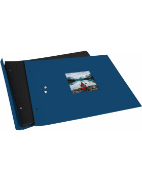 Goldbuch screw bound album Bella Vista blue 39x31 cm 40 black sides