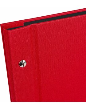 Album śrubowy Bella Vista czerwony 39x31 cm strony bw.