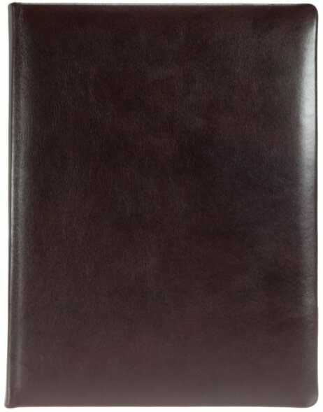 Guestbook full cow leather 26x33 cm dark
