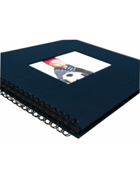 HNFD album a spirale Jalan 34x30 cm blu scuro 50 pagine nere