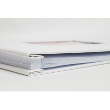 Schraubenalbum Laddi 38x30 cm weiß weiße Seiten