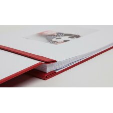 Schroef album Laddi 38x30 cm rood witte paginas
