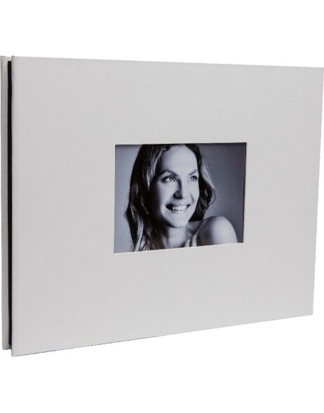 HNFD Schraubenalbum Laddi 38x30 cm wei&szlig; 50 schwarze Seiten