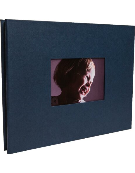 Schraubenalbum Laddi 38x30 cm blau schwarze Seiten