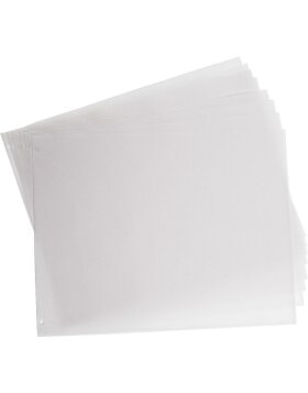 10 Blatt Kalk-Papier zur Einlage in Laddi Schraubenalben