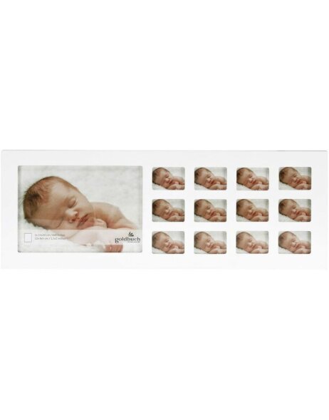 FAVORITO Baby Gallery Frame Legno Bianco 13 Immagini