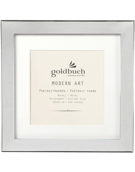 Goldbuch Cornice per ritratto in metallo Arte moderna 10x10 cm argento lucido