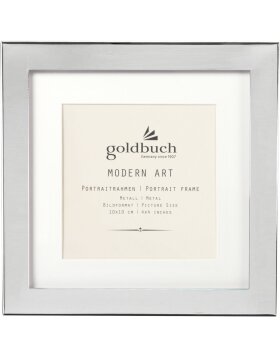 Goldbuch Metall-Portraitrahmen Modern Art 10x10 cm silber glänzend