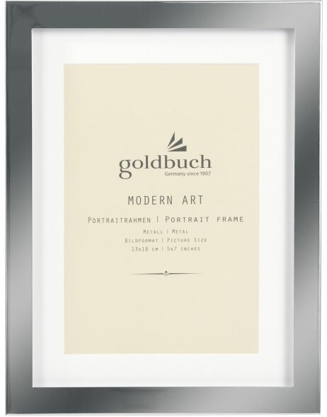 Goldbuch Metalowa ramka na portrety sztuka nowoczesna 13x18 cm srebrna